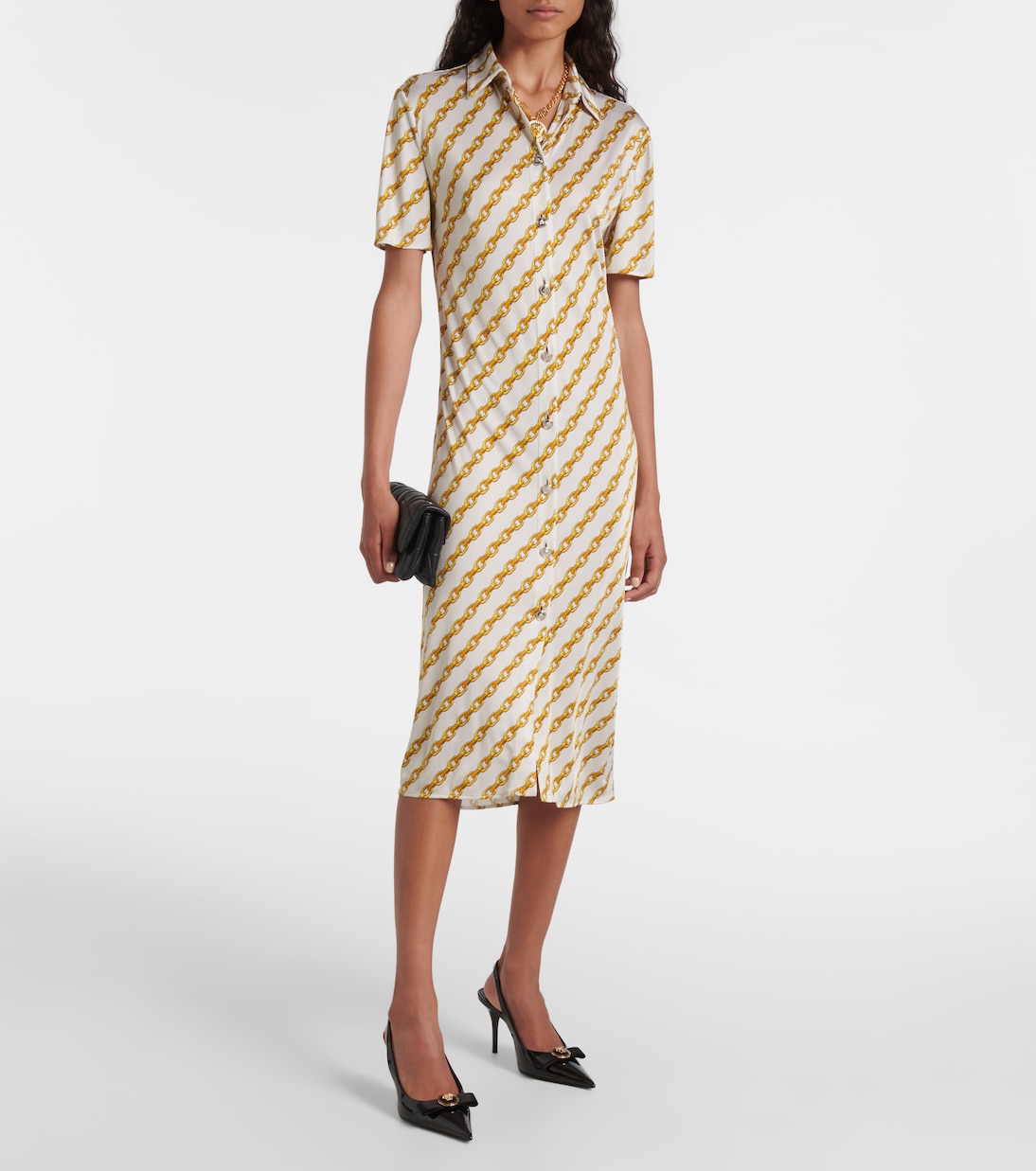 Hemdblusenkleid Versace Treasure aus Satin | Versace