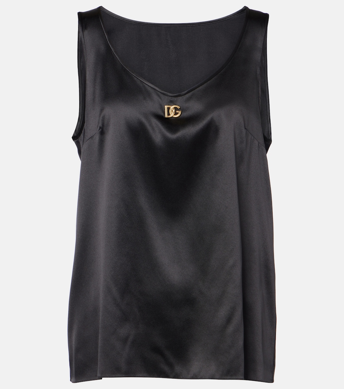 DG silk-blend satin tank top | Dolce&Gabbana