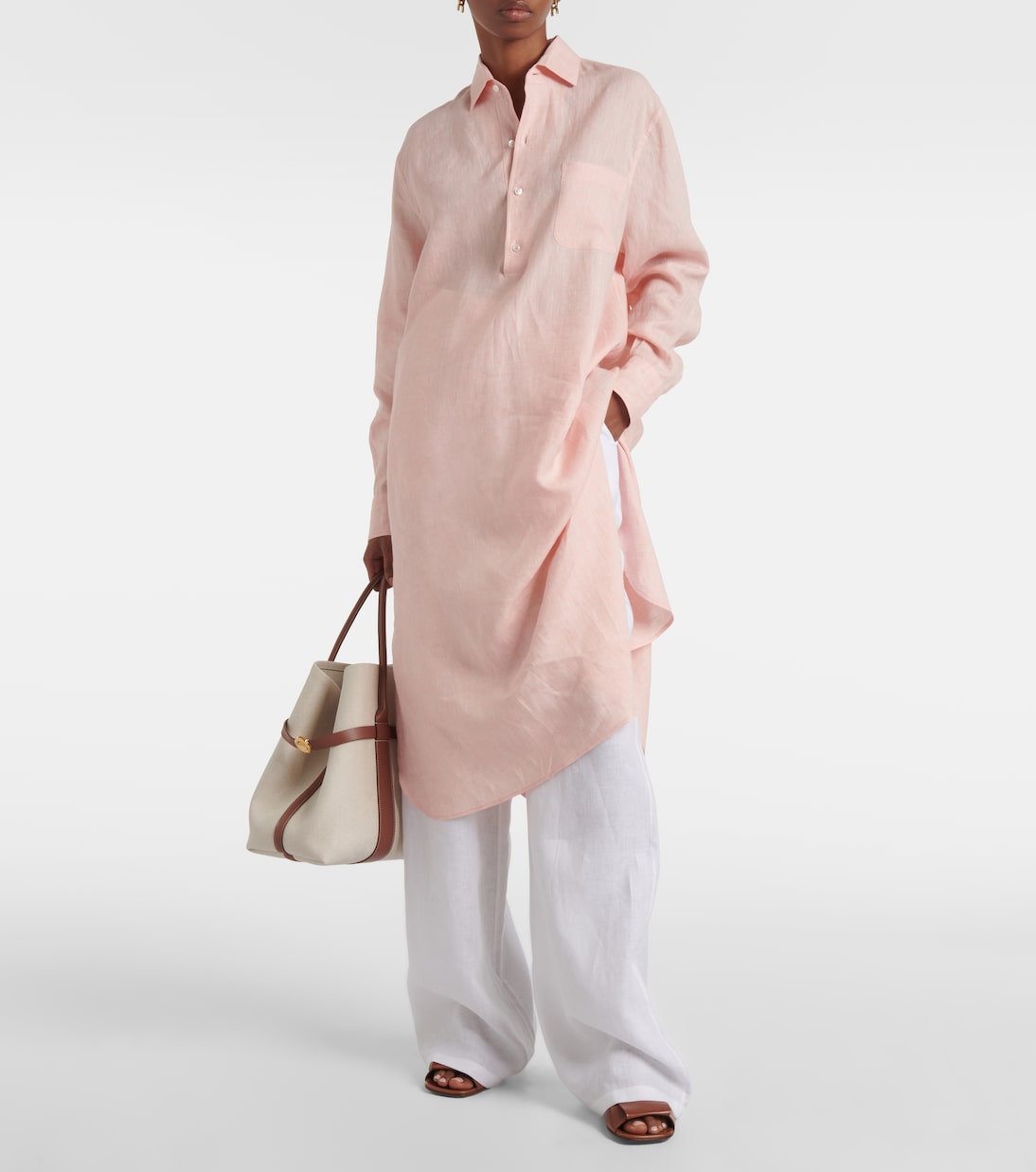 Robe chemise Lora en lin | Loro Piana