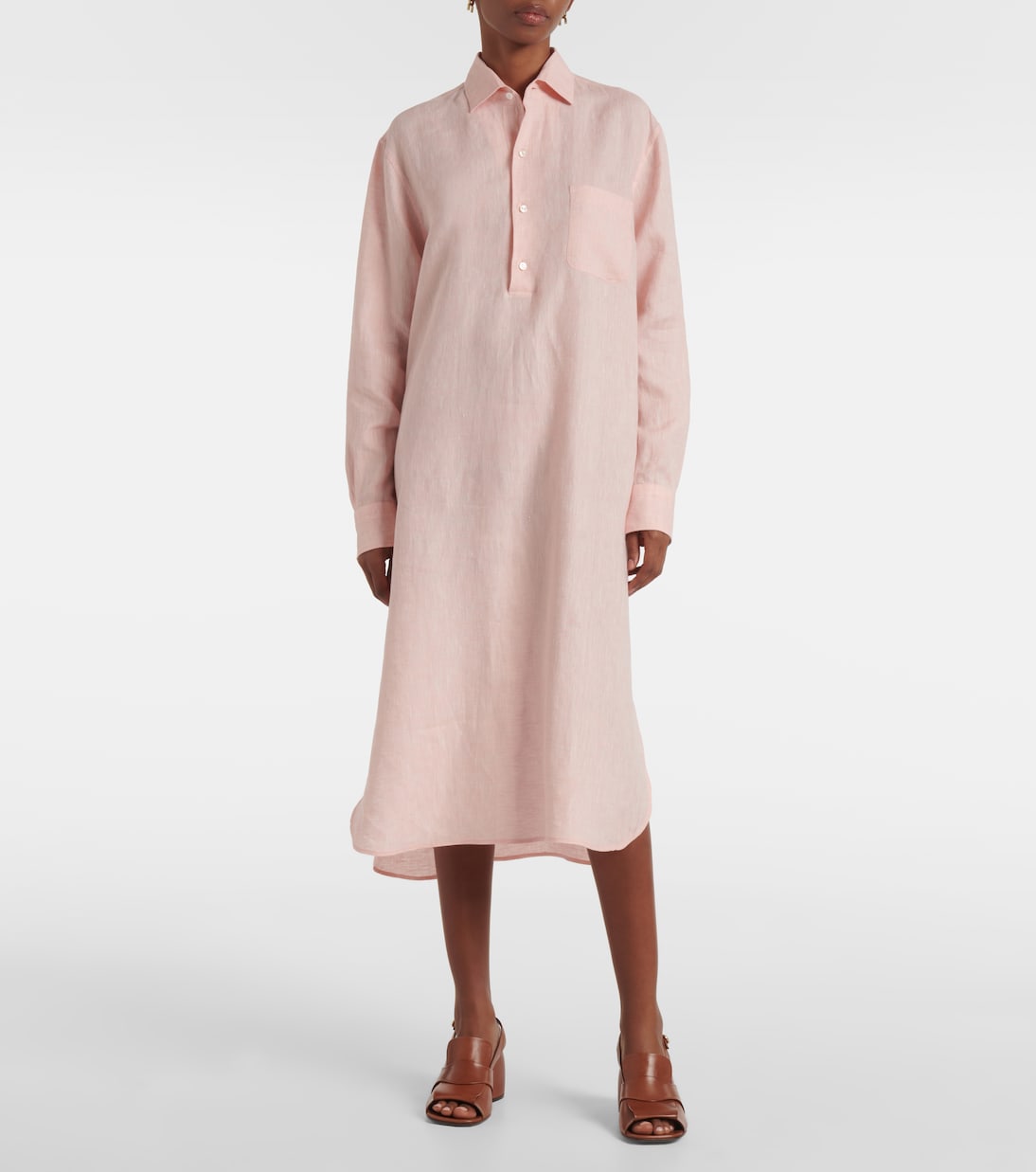 Robe chemise Lora en lin | Loro Piana