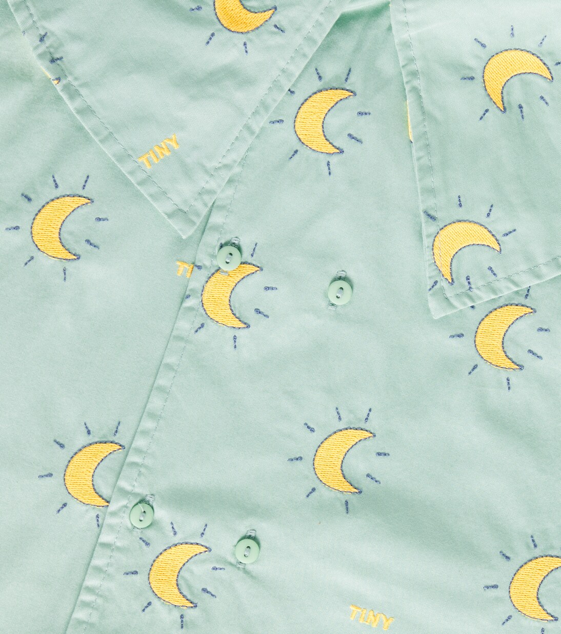 Midnight Sun embroidered cotton dress | Tinycottons