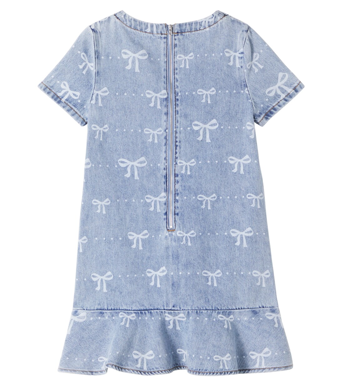 Printed denim dress | Self-Portrait Kids