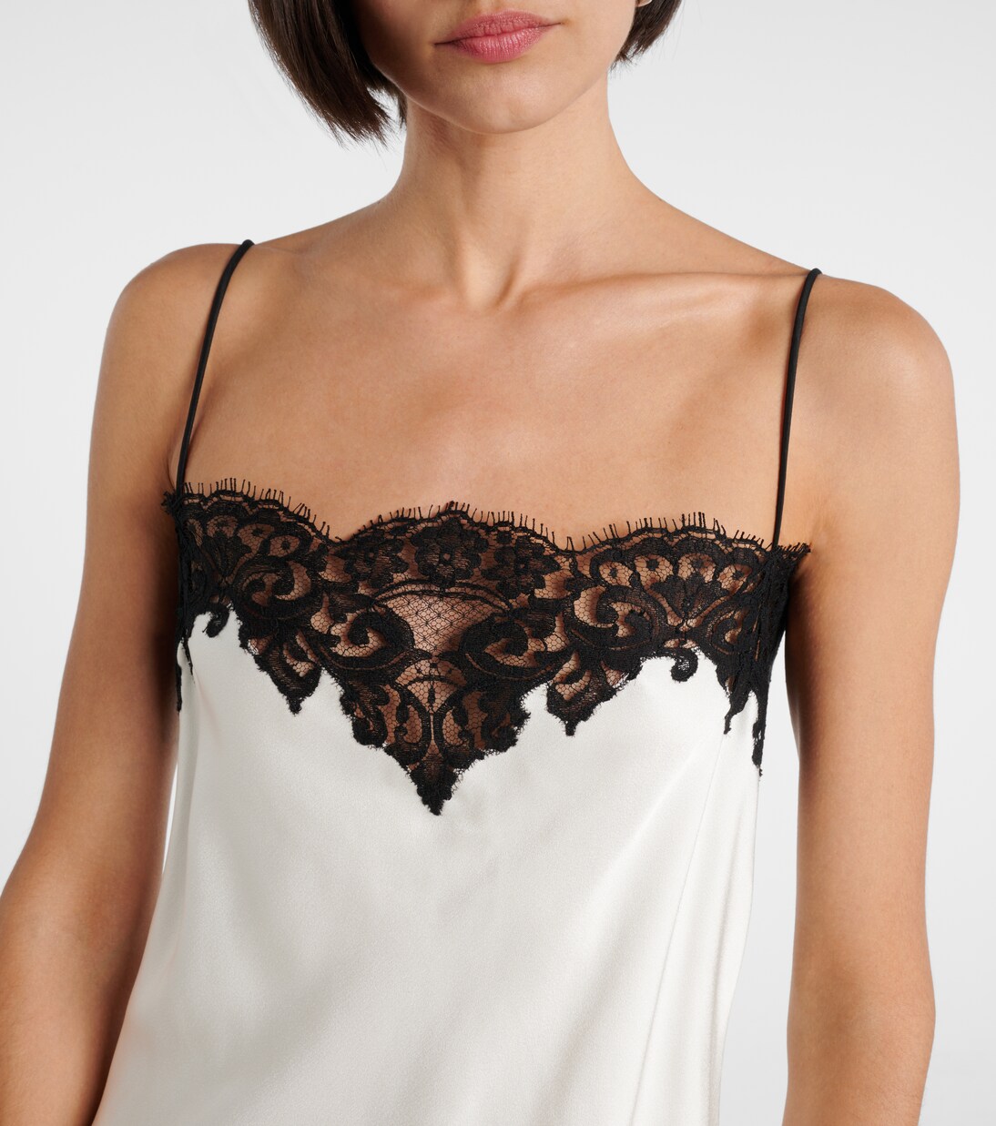 Top aus Satin mit Spitze | Stella McCartney