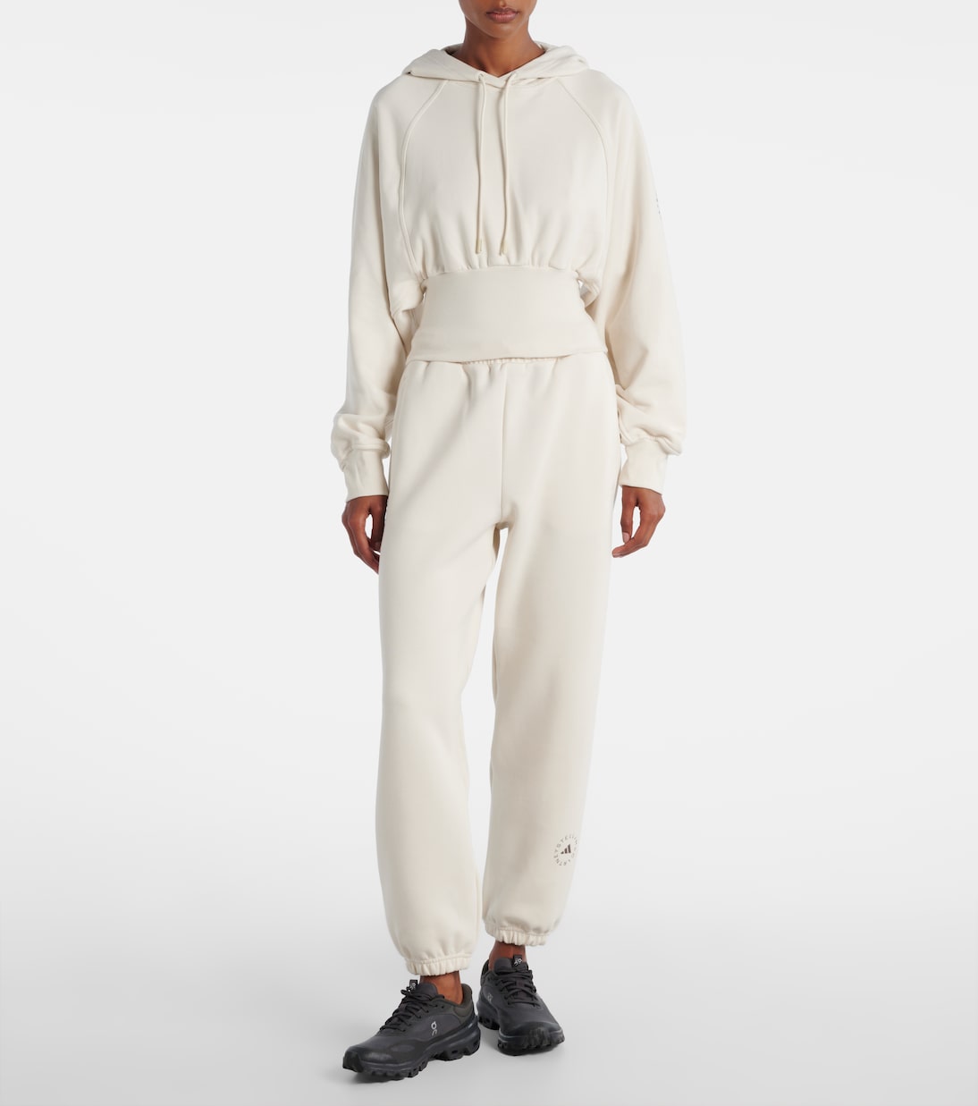 Logo cotton-blend fleece sweatpants | Adidas by Stella McCartney