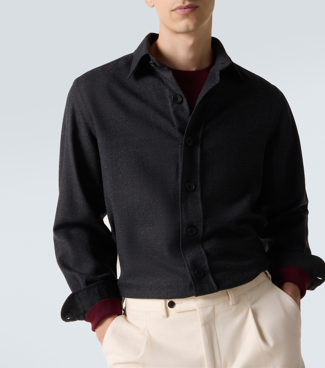 Virgin wool shirt | Rubinacci