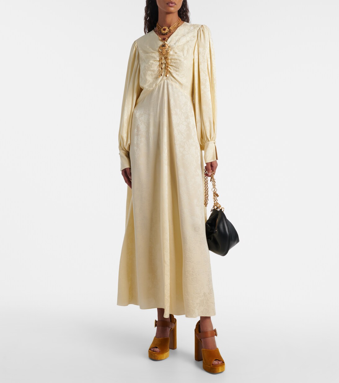 Maxikleid aus Seiden-Jacquard | Chloé