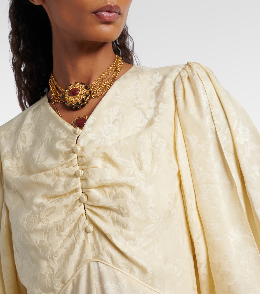 Maxikleid aus Seiden-Jacquard | Chloé