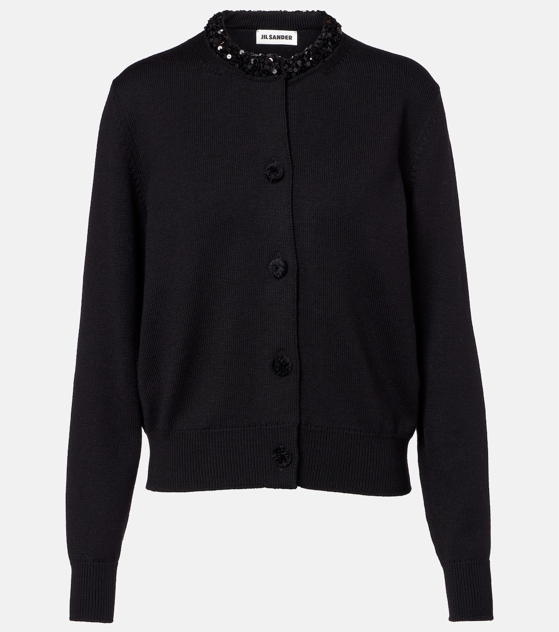 Sequined virgin wool cardigan | Jil Sander