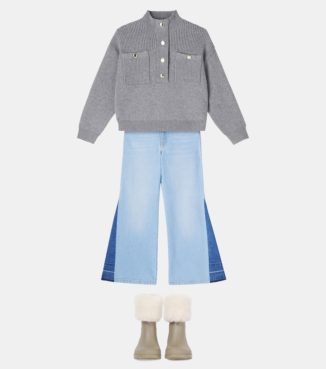 Pullover in misto cotone e lana | Chloé Kids