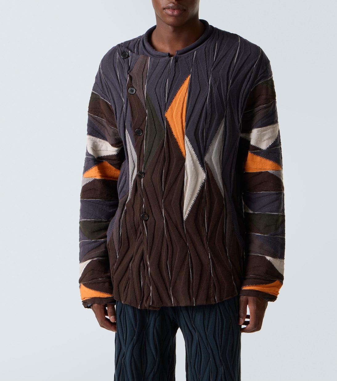 Cárdigan asimétrico Raday de algodón | Kiko Kostadinov