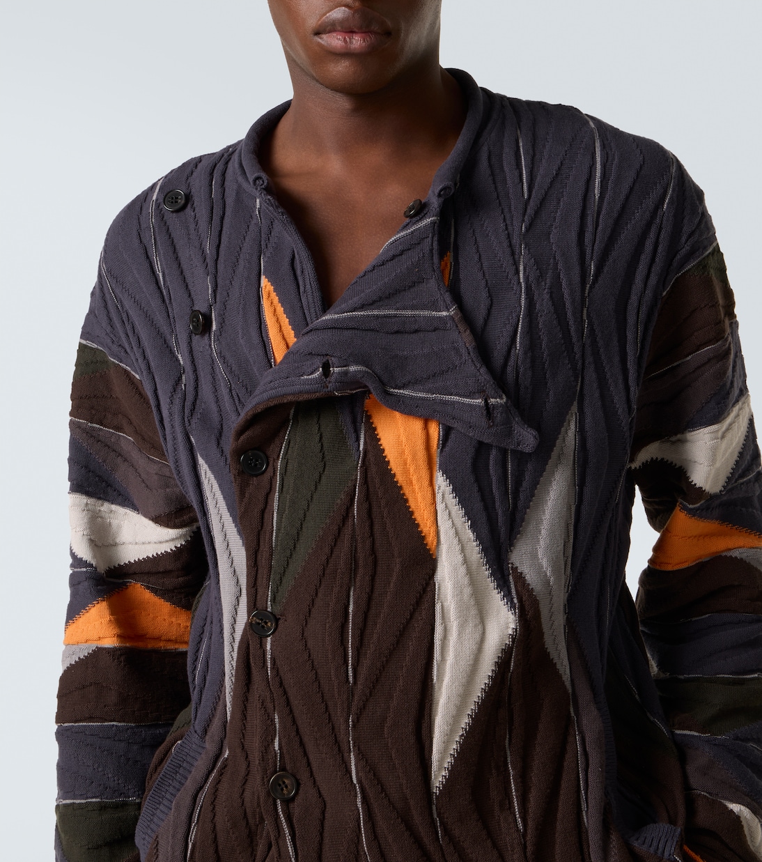 Cárdigan asimétrico Raday de algodón | Kiko Kostadinov