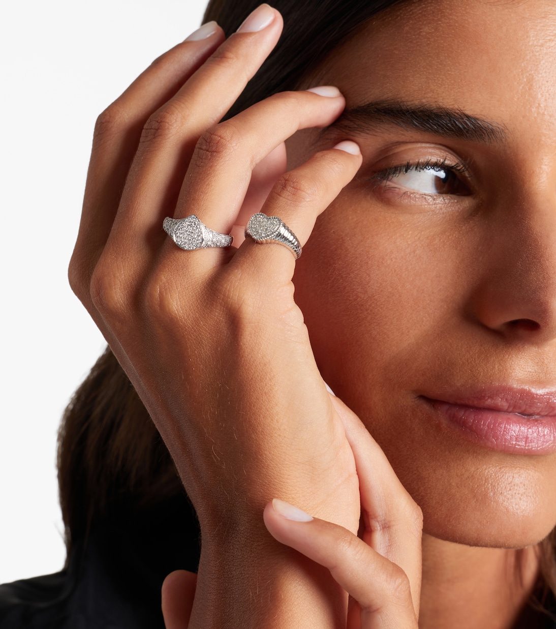 Bague en or blanc 9 ct et diamants | Yvonne Léon