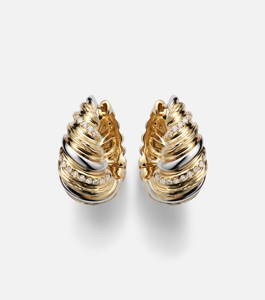 Boucles d’oreilles Berlingot en or 9 ct et diamants | Yvonne Léon