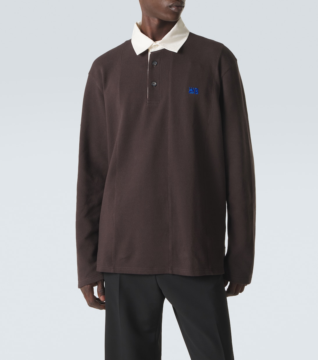 City cotton-blend polo shirt | Wales Bonner