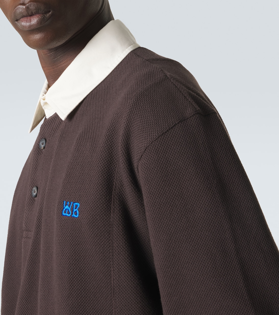 City cotton-blend polo shirt | Wales Bonner