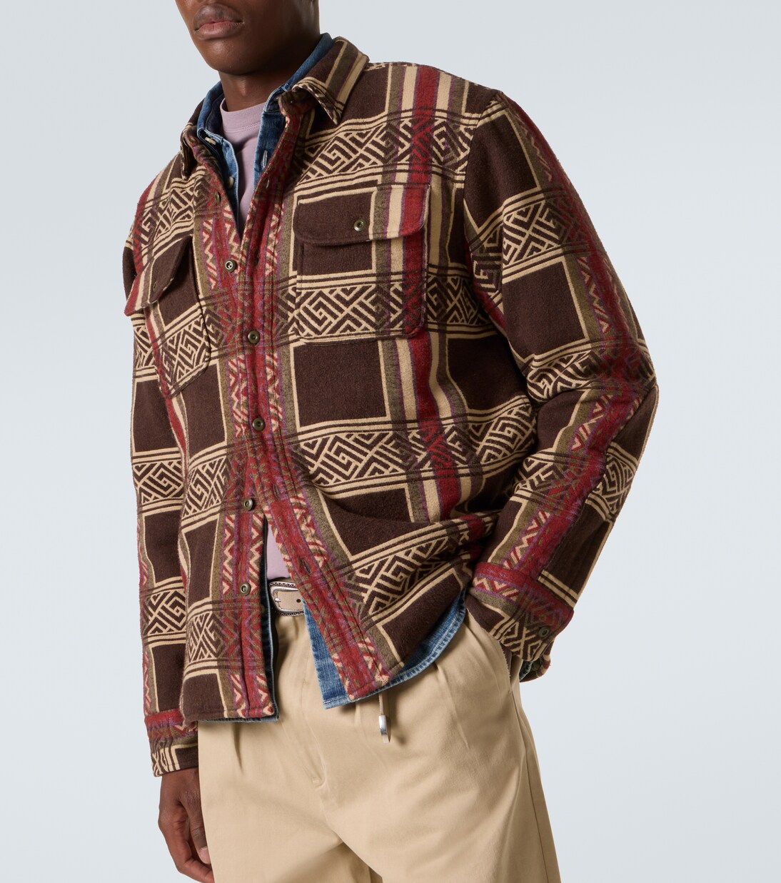 Cotton jacquard overshirt  | RRL