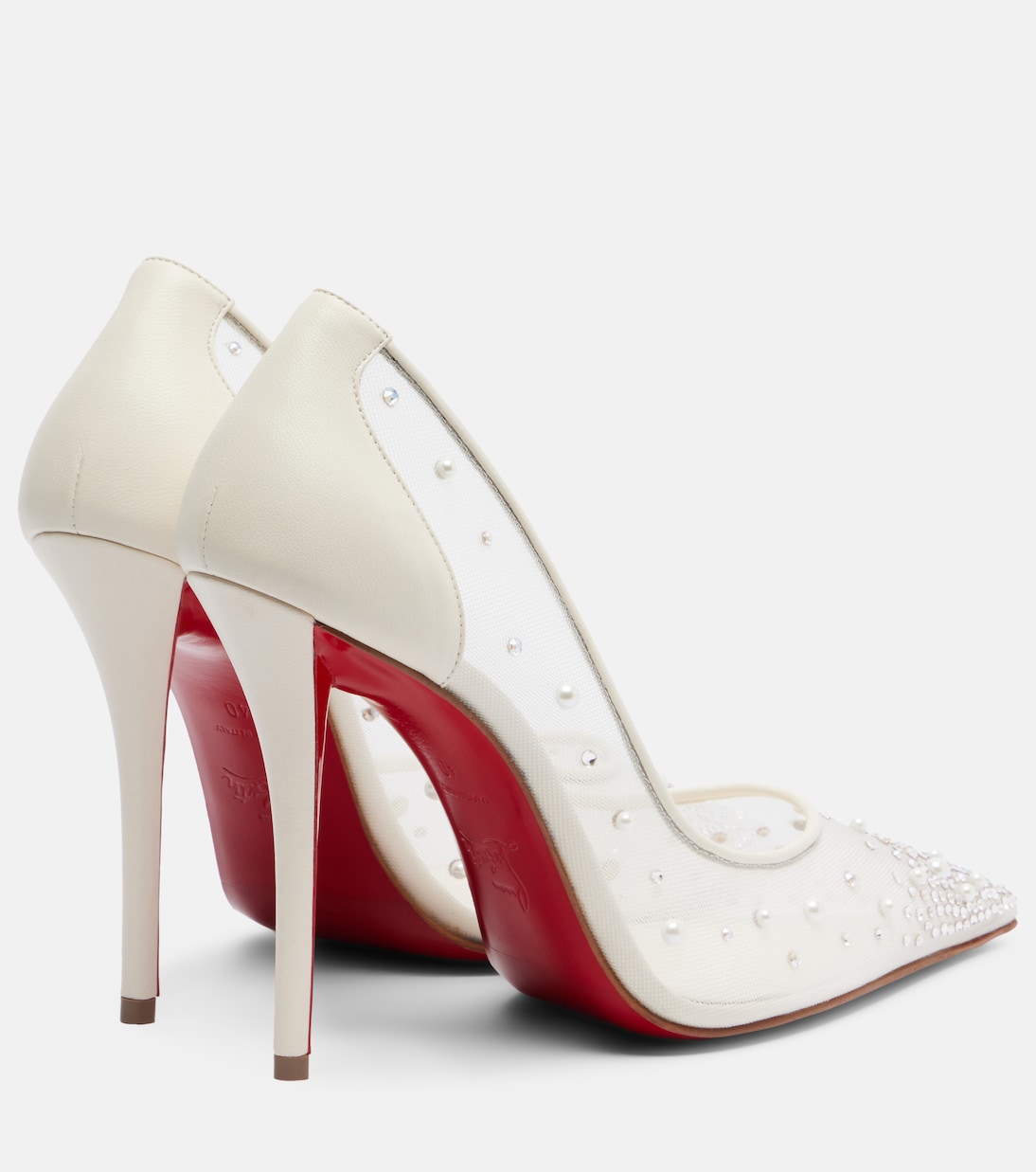 Escarpins Miss Z Degrastrass Perla 100 en résille | Christian Louboutin