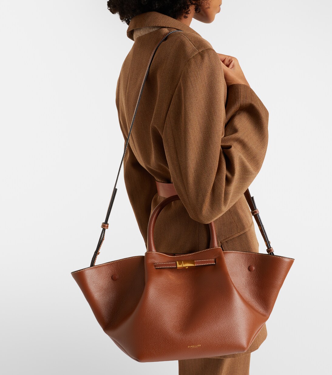 New York Midi leather tote bag | DeMellier