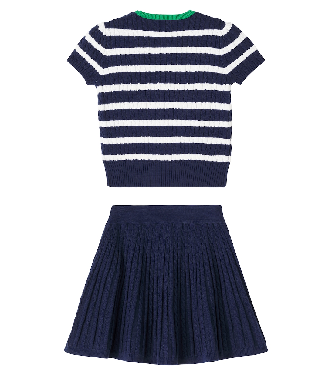 Knitted cotton top and skirt set | Polo Ralph Lauren Kids