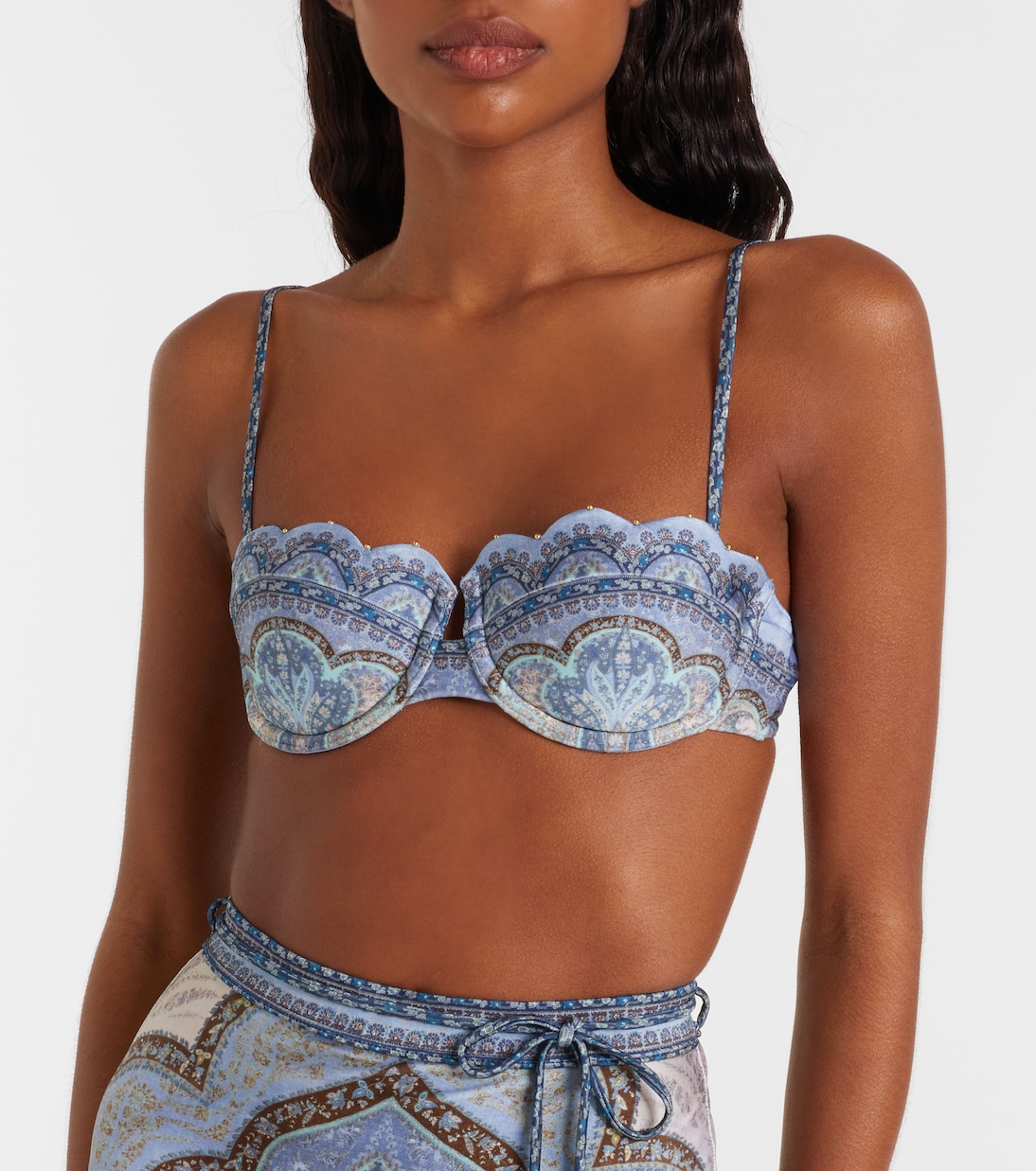 Bedrucktes Bikini-Oberteil Wanderlust | Zimmermann