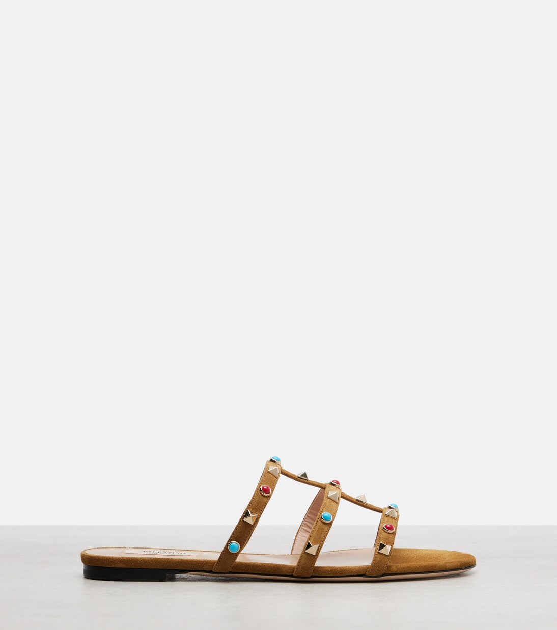 Sandalen Rockstud aus Veloursleder | Valentino Garavani