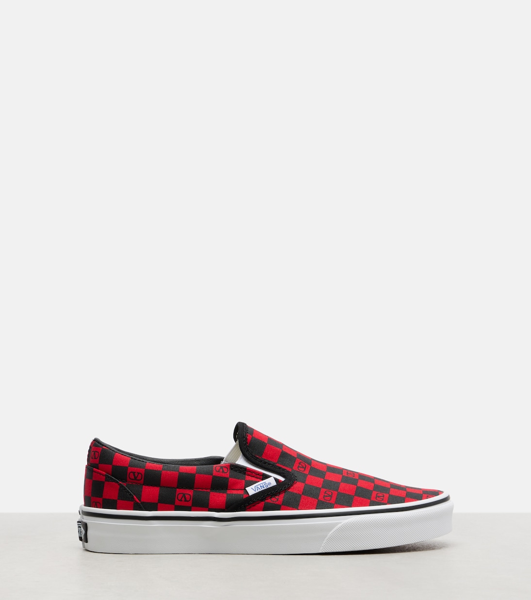 x Vans VLogo checked canvas slip-on sneakers | Valentino Garavani