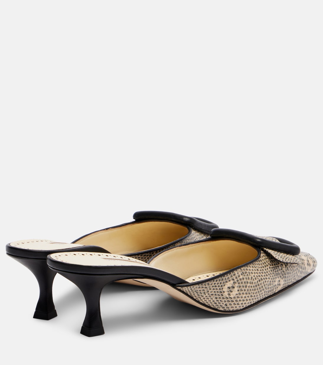 Maysale 50 snake-effect leather mules | Manolo Blahnik