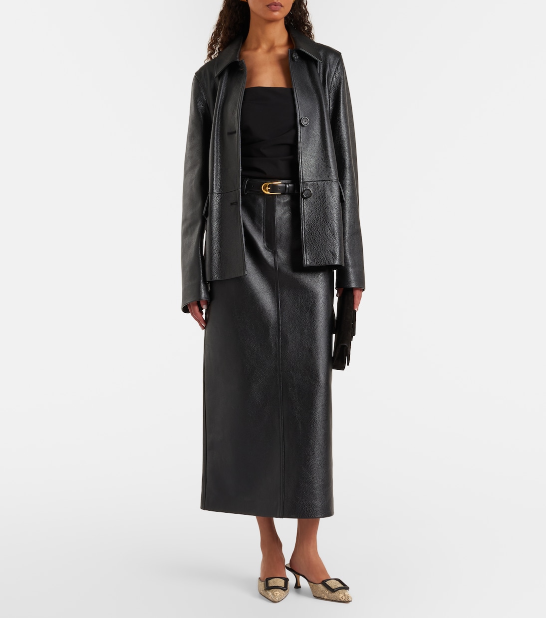 Maysale 50 snake-effect leather mules | Manolo Blahnik