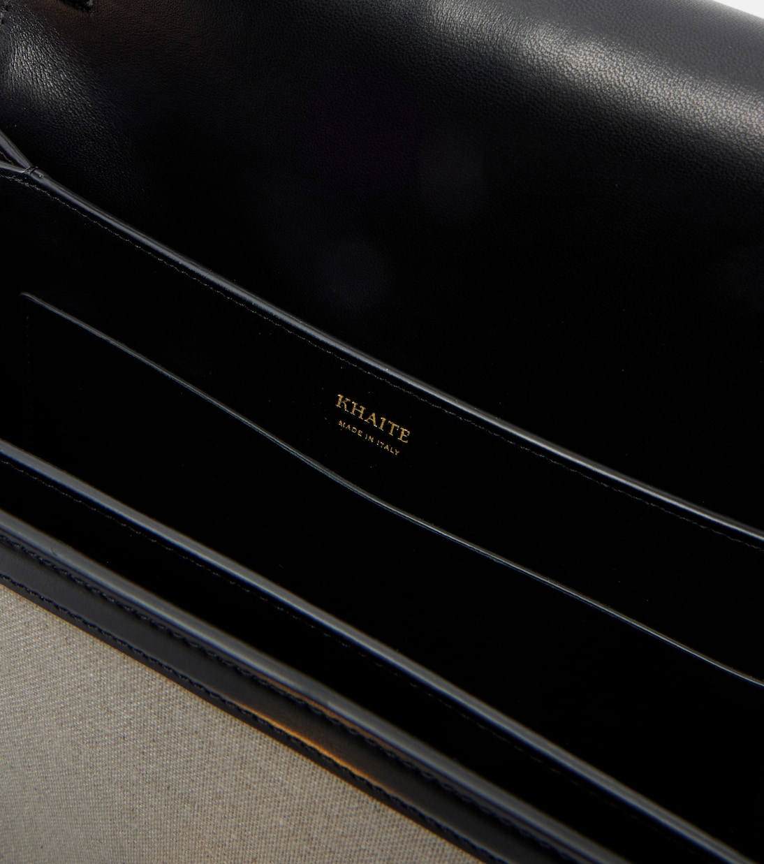 Blake leather-trimmed canvas crossbody bag | Khaite