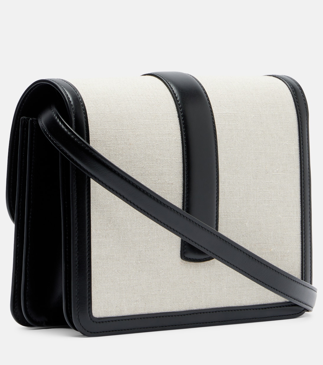 Blake leather-trimmed canvas crossbody bag | Khaite