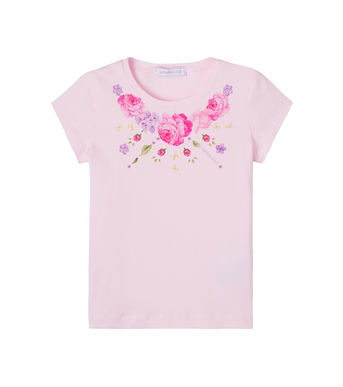 Floral cotton-blend T-shirt | Monnalisa
