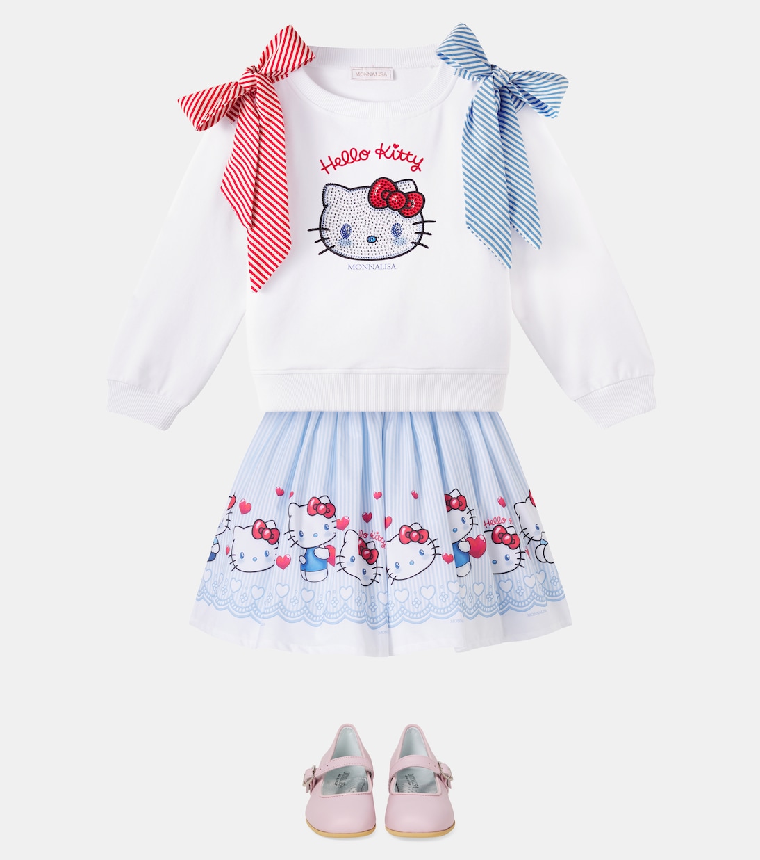 X Hello Kitty Sweatshirt aus einem Baumwollgemisch | Monnalisa