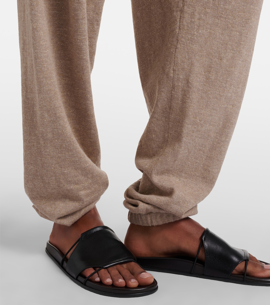 Pantalones rectos Nadir de algodón y lino | The Row