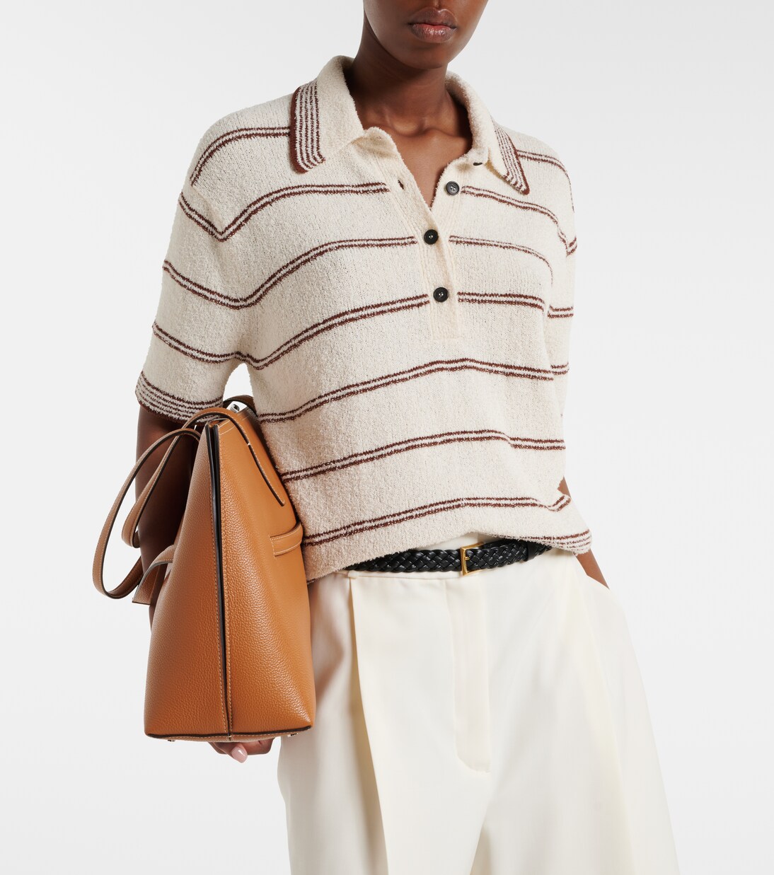 Polo en mezcla de algodón a rayas | Róhe