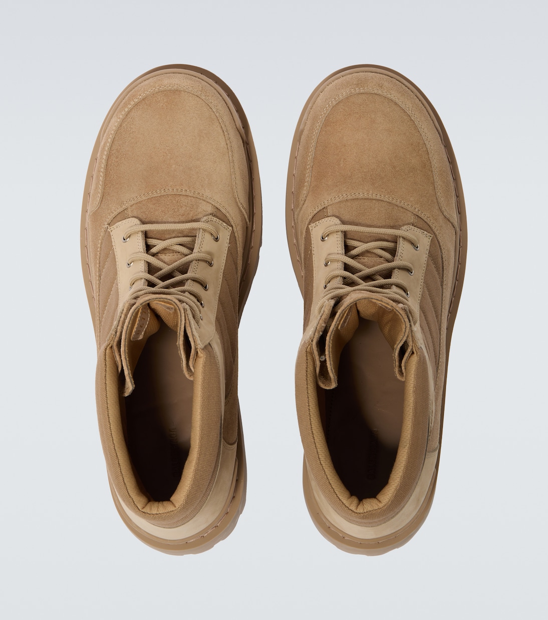 Combat Strike suede-trimmed lace-up boots | Balenciaga