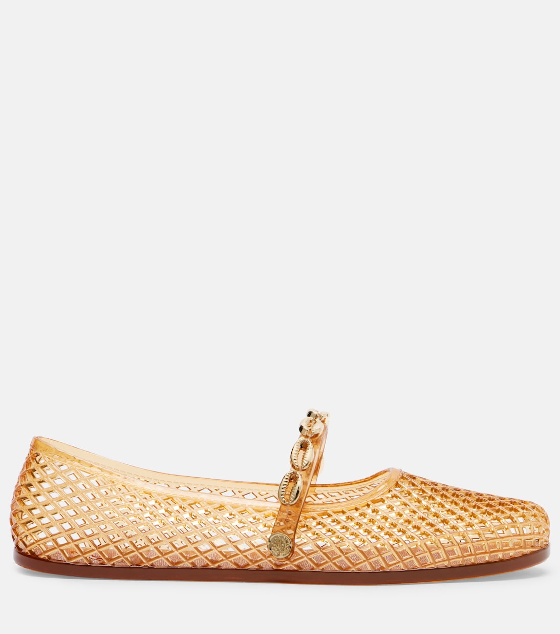 Iro embellished fishnet ballet flats | Ancient Greek Sandals