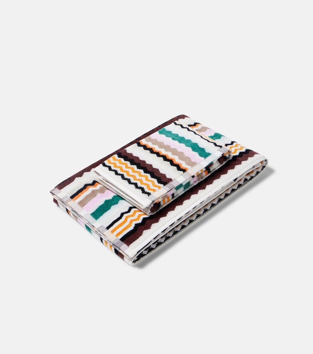 Aura Zigzag set of 2 cotton towels | Missoni