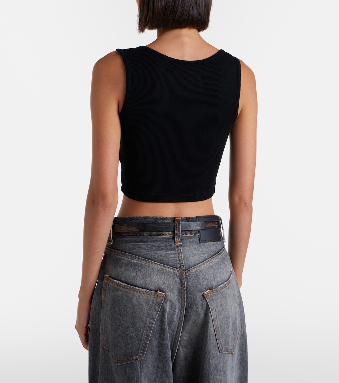Orb ribbed-knit jersey crop top | Vivienne Westwood