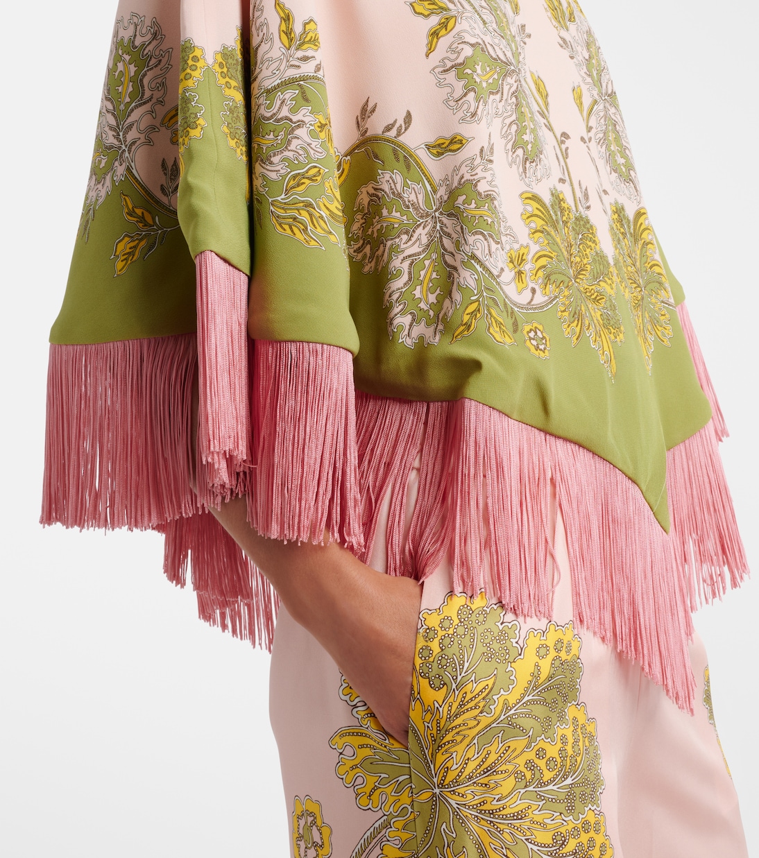Wendbarer Poncho Vathe Placée aus Satin | La DoubleJ