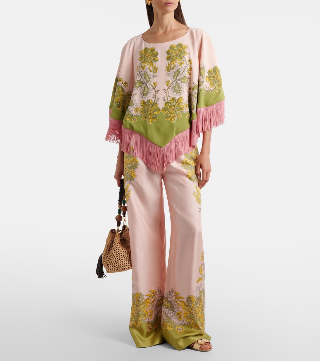 Wendbarer Poncho Vathe Placée aus Satin | La DoubleJ