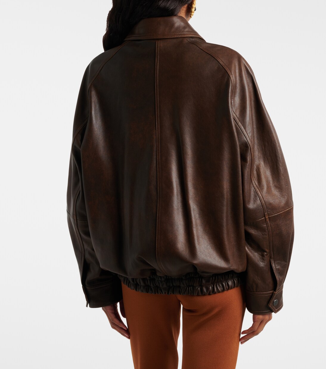 Rafe leather bomber jacket  | Nour Hammour