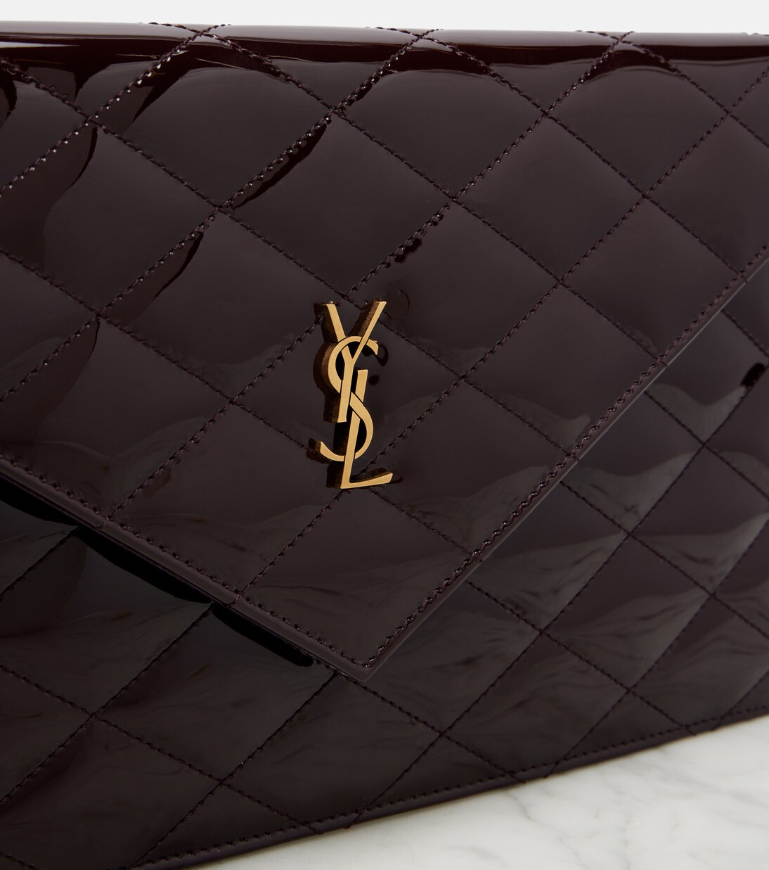 Clutch Paris aus Lackleder | Saint Laurent