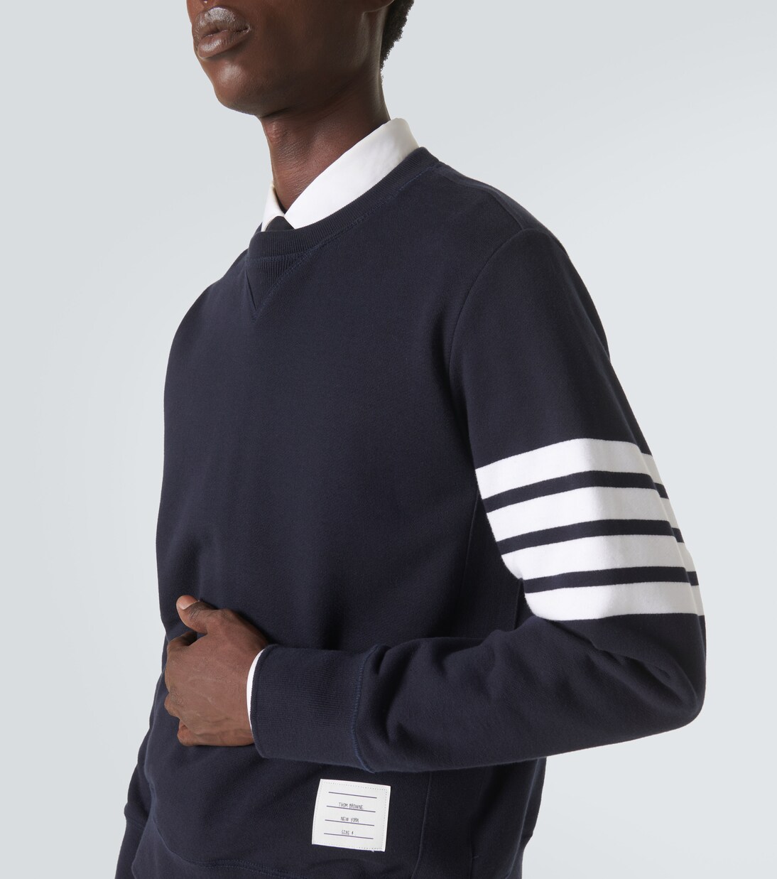 4-Bar cotton classic sweatshirt | Thom Browne