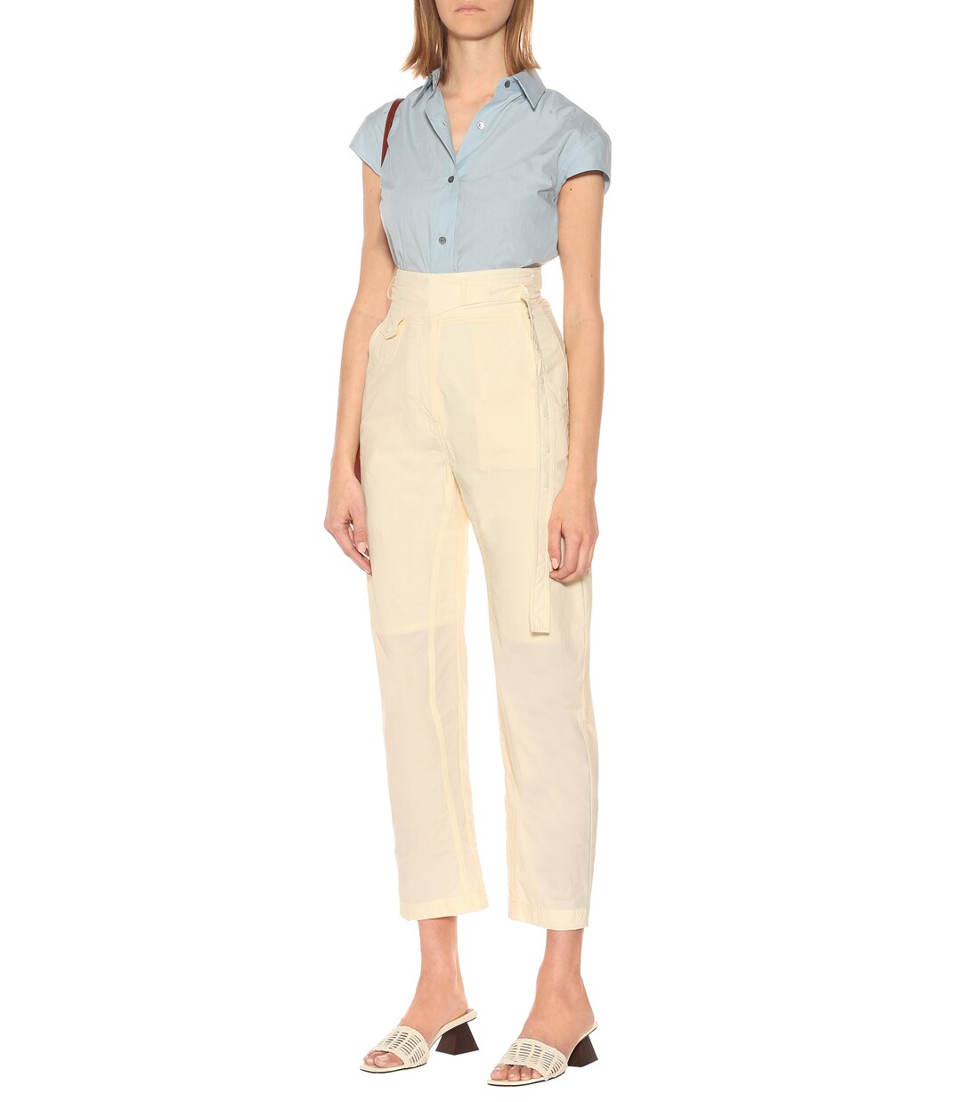 Pantalon paper bag en coton | LOW CLASSIC