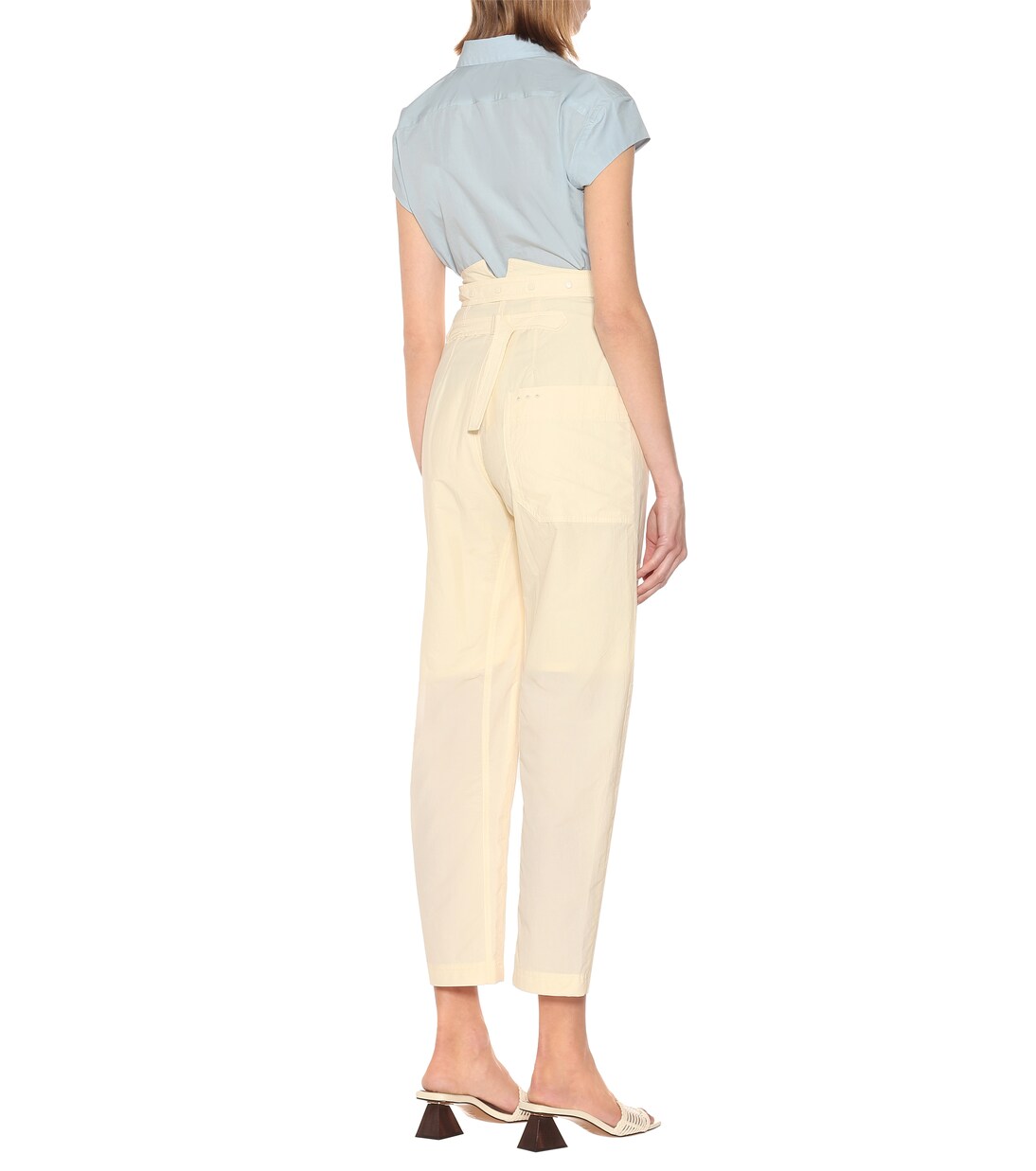 Pantalon paper bag en coton | LOW CLASSIC