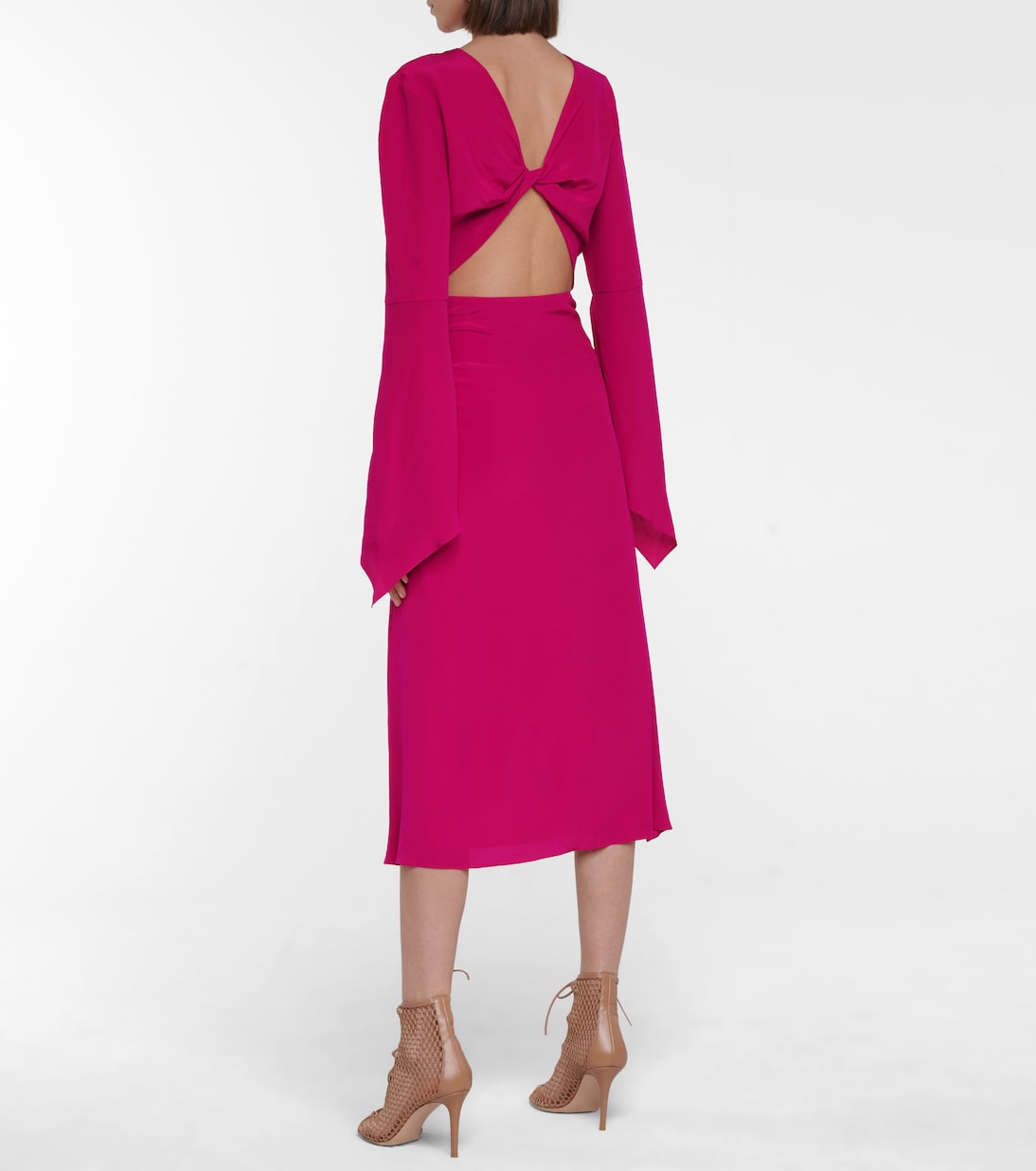Open-back silk midi dress | Victoria Beckham