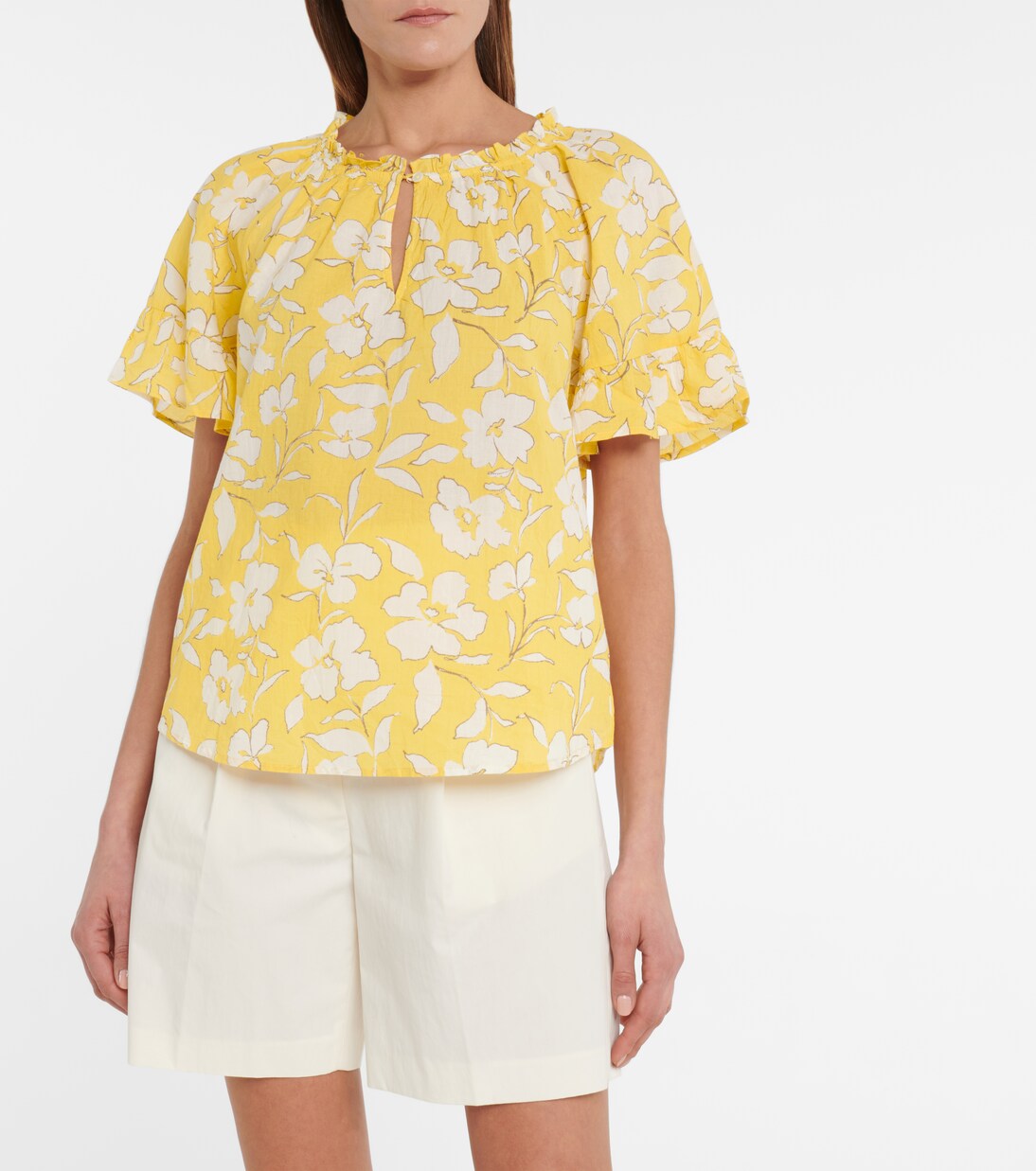 Top Idette en coton à fleurs | Velvet