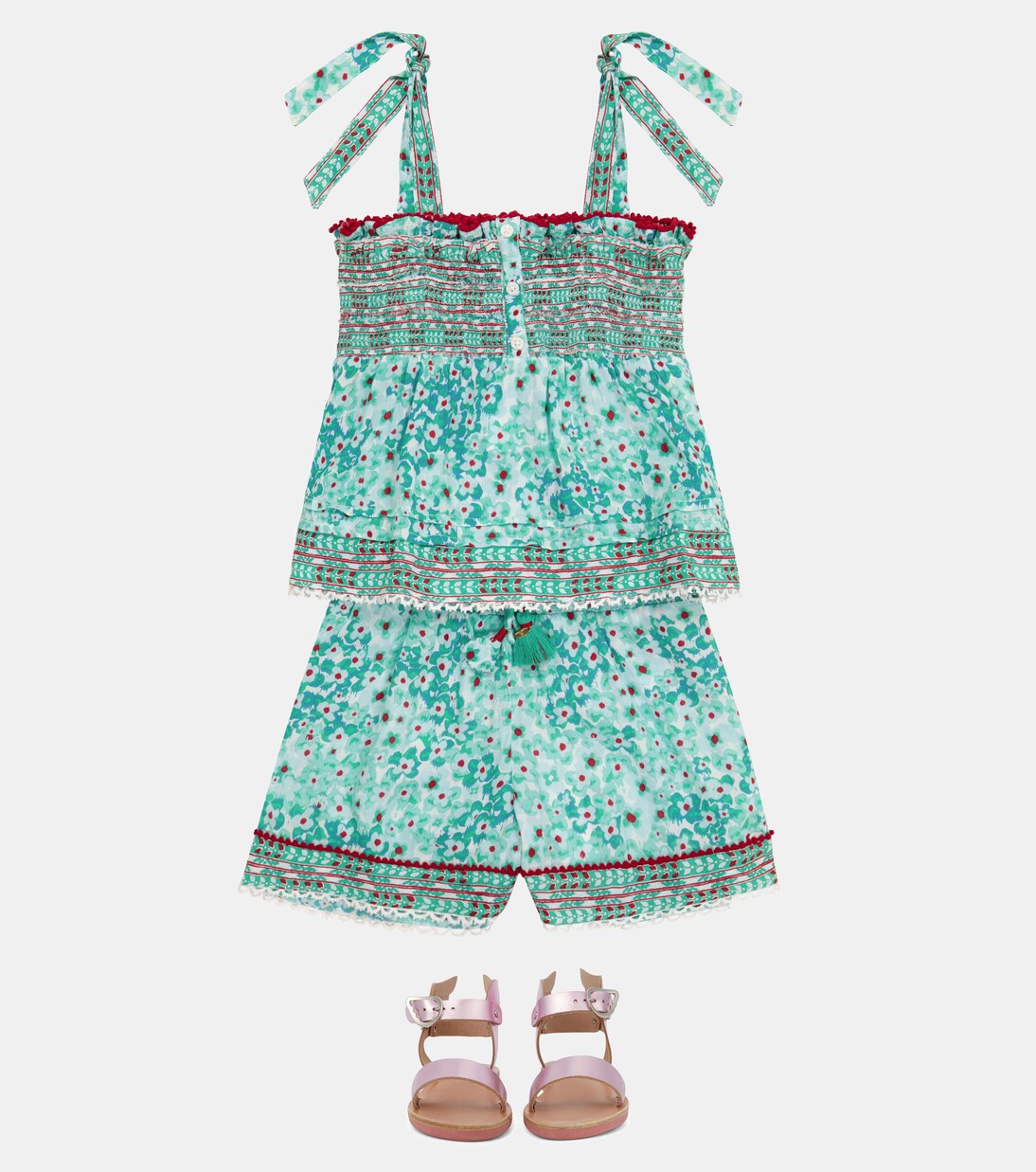 Cindy floral shorts | Poupette St Barth Kids