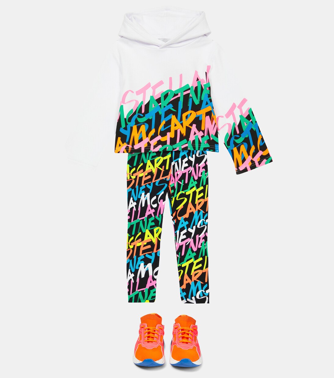 Sweat-shirt à capuche imprimé en coton | Stella McCartney Kids