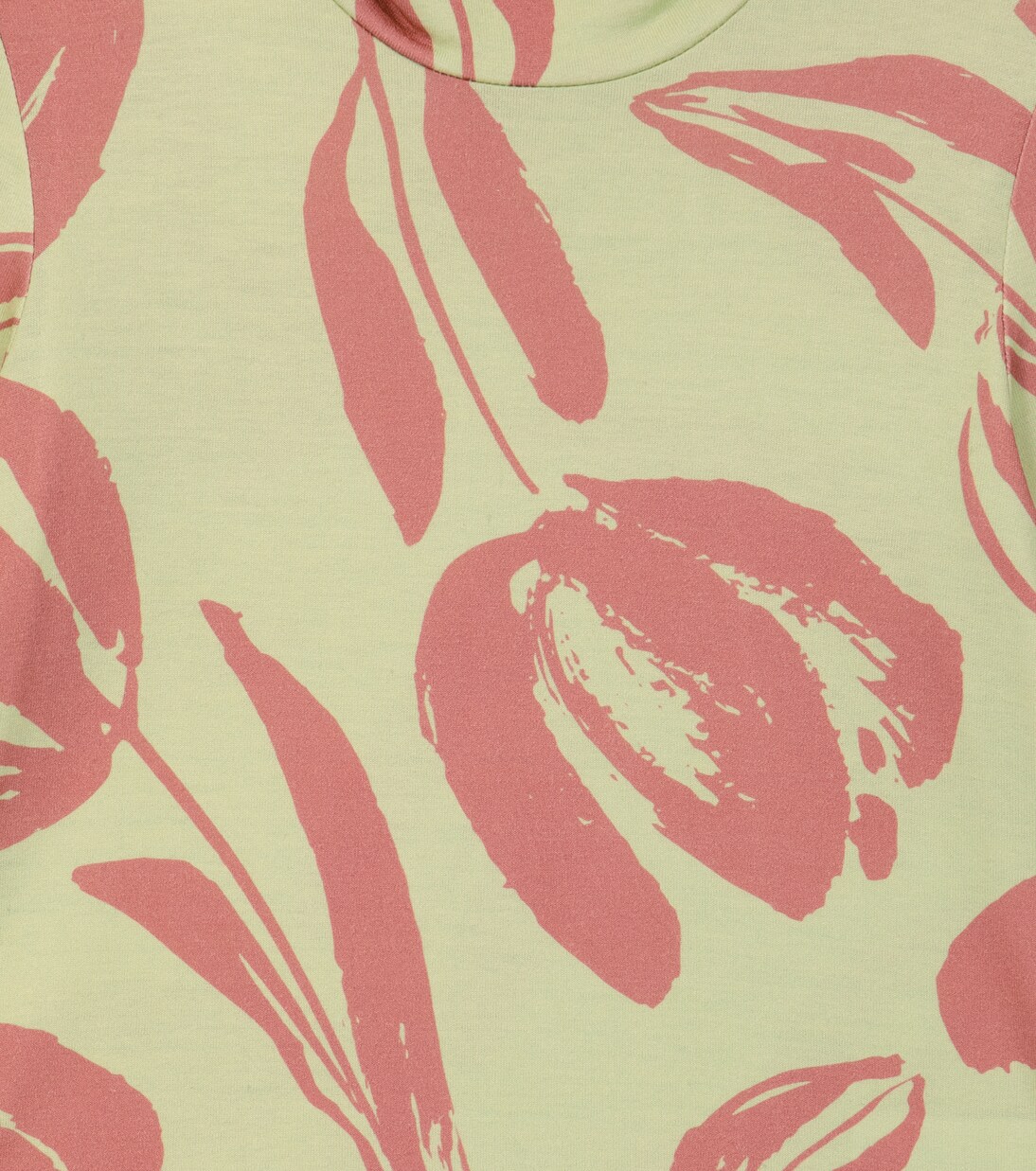 Tulips floral jersey turtleneck top | Paade Mode
